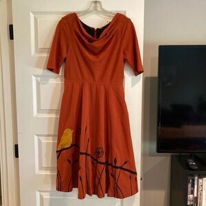 Eshakti Bird Appliqué Dress